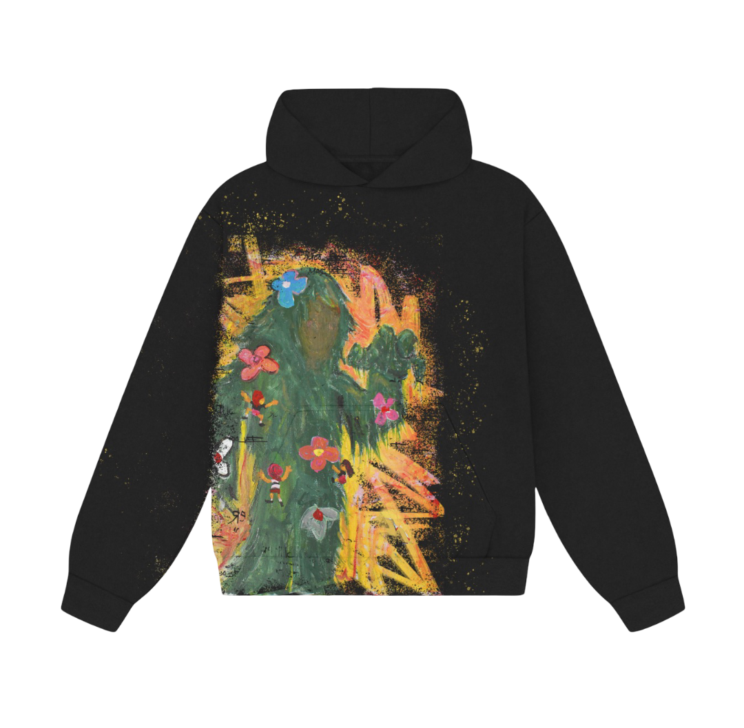 Ghillie Hoodie in Black